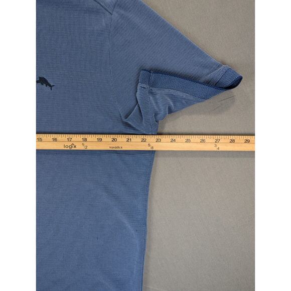 Tommy Bahama Island Zone Polo Shirt Medium Men's Blue Short Sleeve Modal Blend - Picture 5 of 9